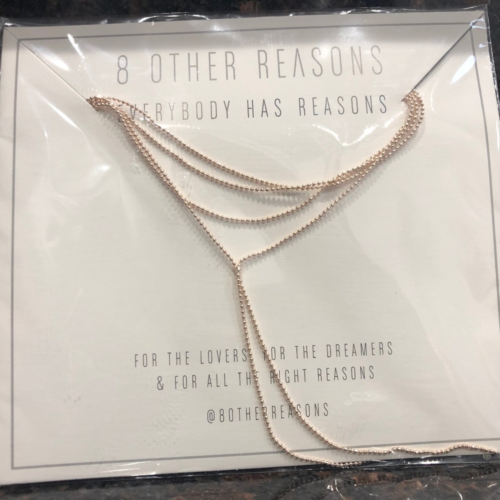 8 Other Reasons Nine Lives Choker (Rose Gold) NIP